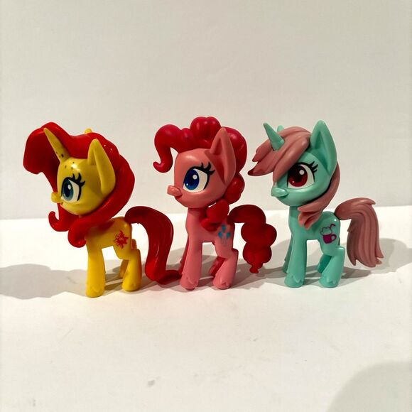 My Little Pony Squeezelings Pony Lot 3 Ballons Fizzleshake Sunset Shimmer 3 inch - Picture 1 of 3